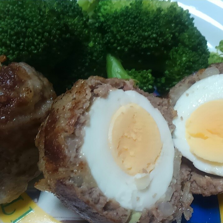 スコッチエッグハンバーグ*